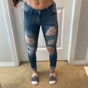 cute skinny ripped jeans